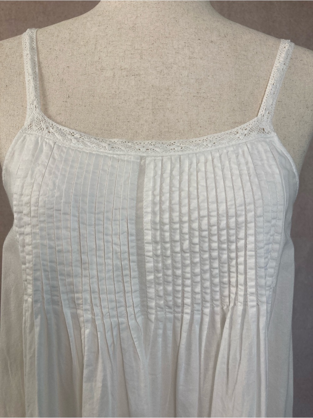 April Cornell White Lace-Trim Slip - Picture 4 of 13